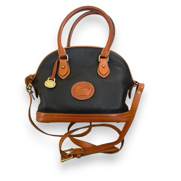 Vintage Dooney & Bourke D&B Norfolk All Weather Leather Satchel Crossbody Bag